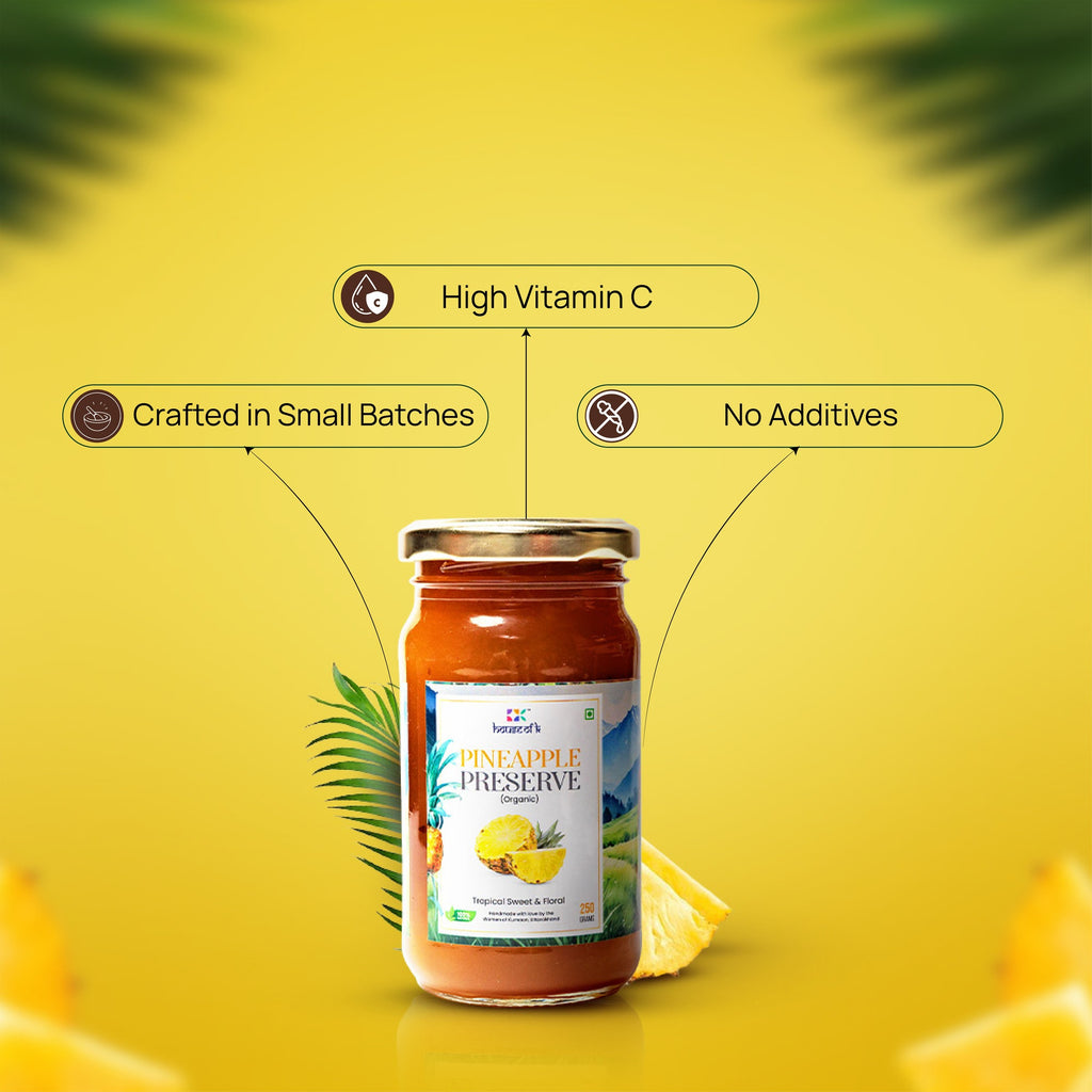 Organic Pineapple Preserve | Handmade Tropical Jam | House of K