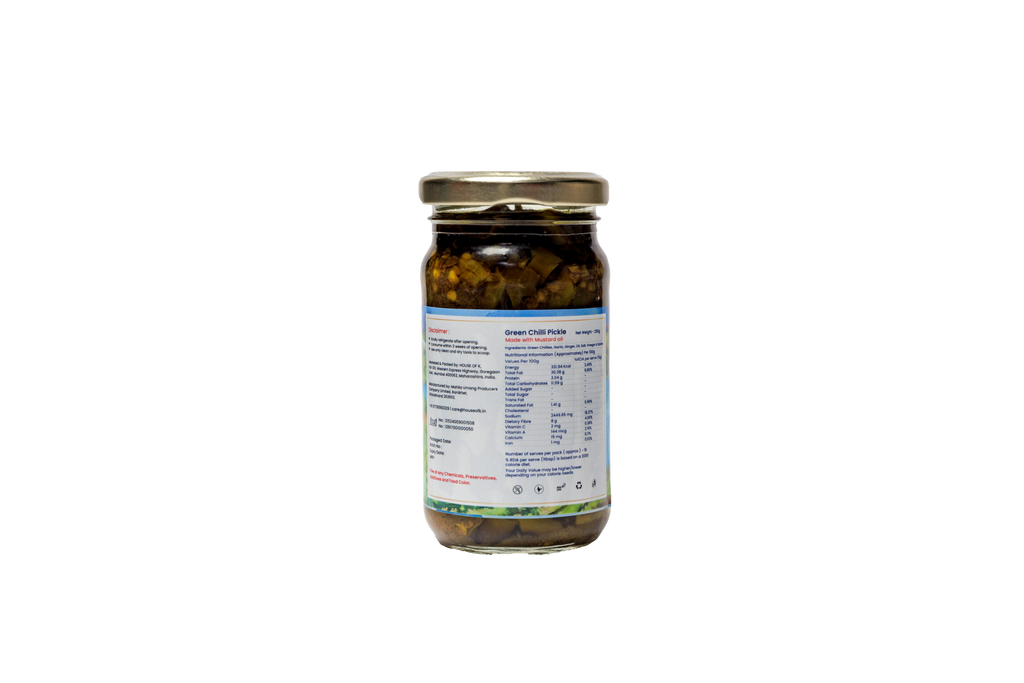 Organic Green Chilly Pickle