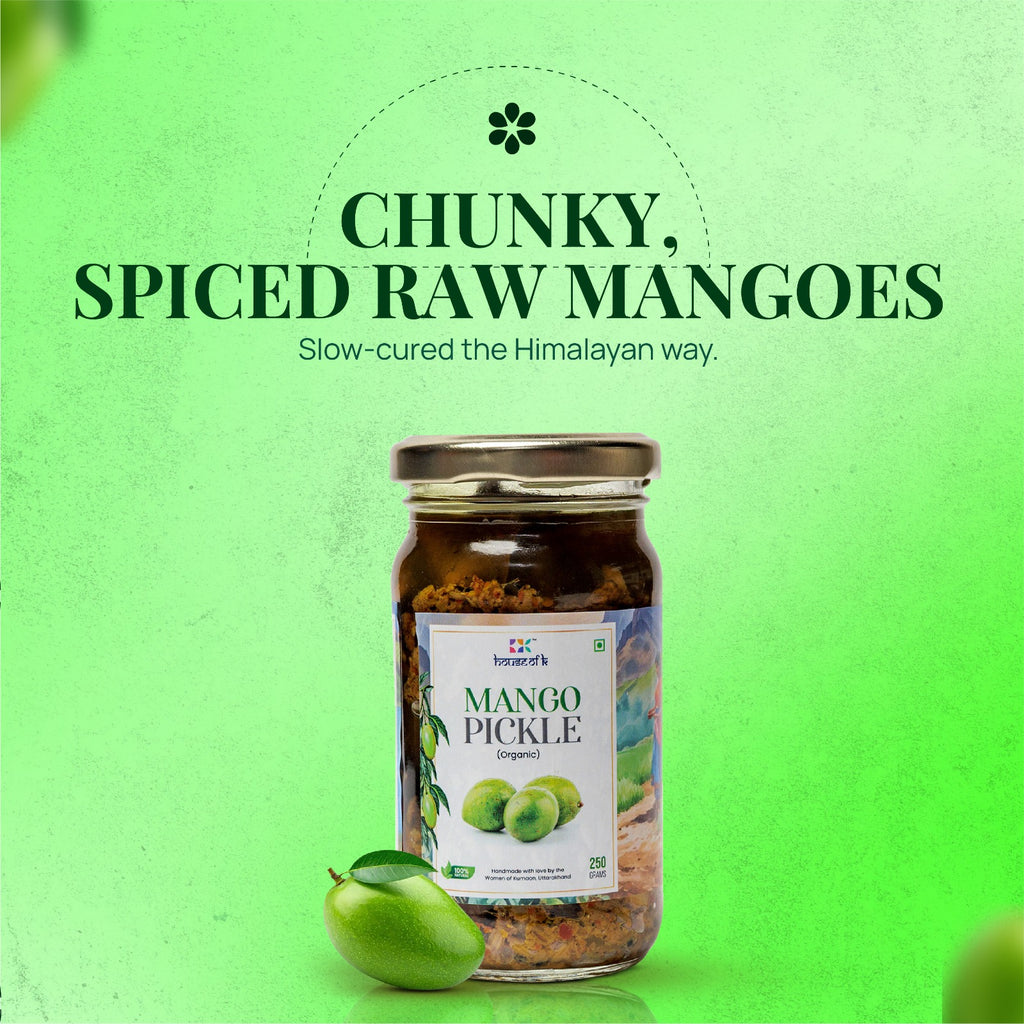 Organic Mango Pickle in Mustard Oil | Traditional Aam Achar | House of K