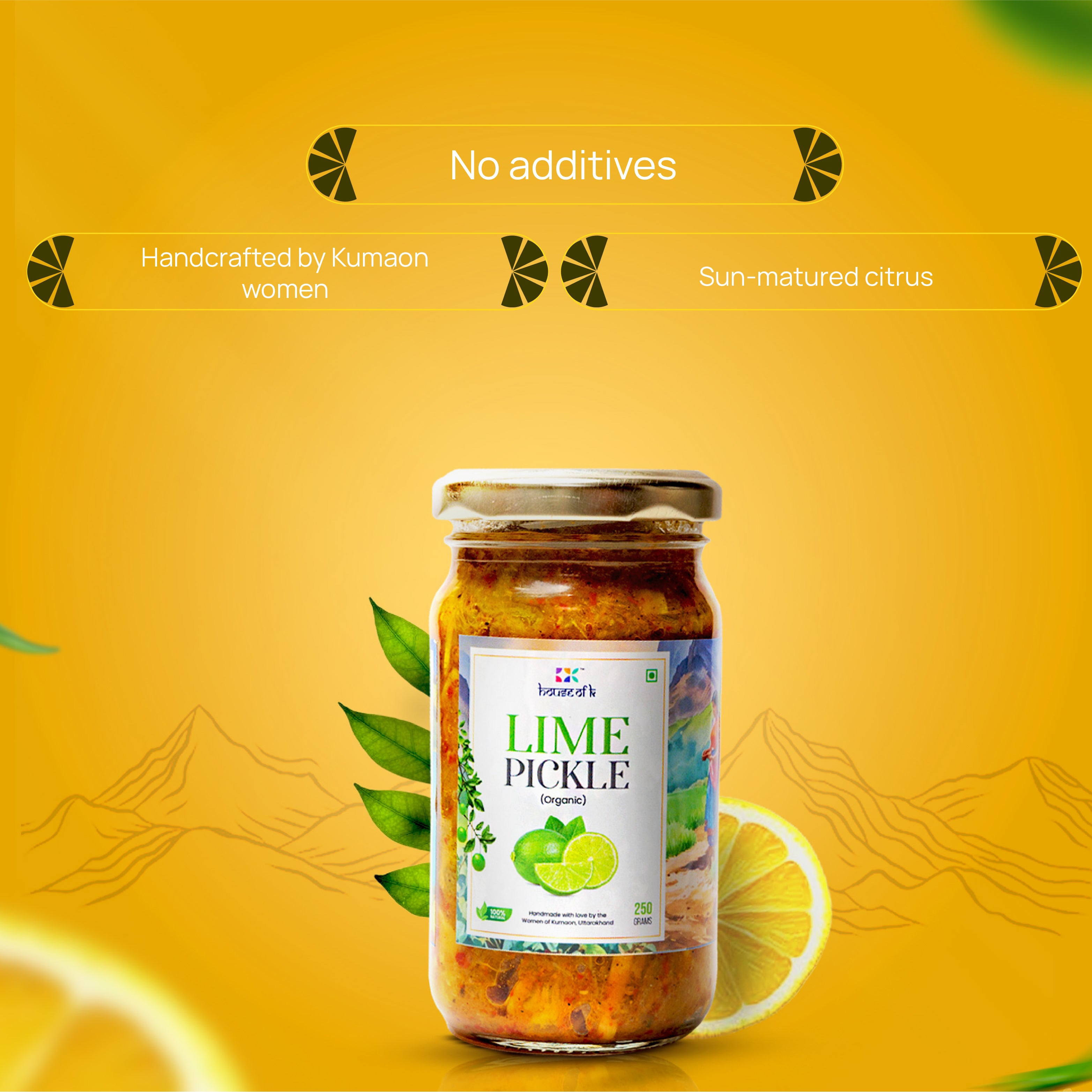 Organic Lime Pickle | Traditional Kumaoni Nimbu Achar | House of K